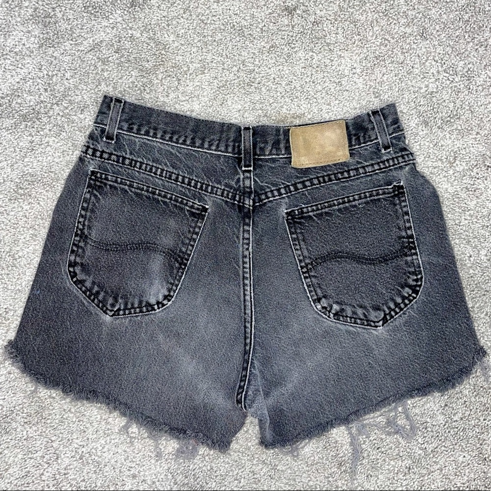 Vintage Lee black/gray high rise mom shorts